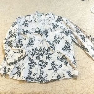 Cato print shirt with velvet feel